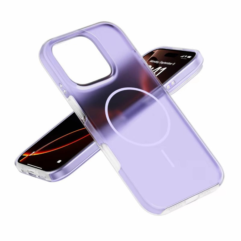 Jelly Color Magnetic Liquid Silicone Phone Case For iPhone