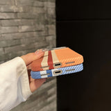 Striped Magnetic Phone Case For iPhone