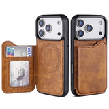 Magnetic Leather Wallet Case Card Holder Phone Case For iPhone