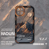 Custodia trasparente estetica Snow Mountain per iPhone 