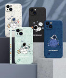 Nuova custodia protettiva in silicone liquido Astronauta per iPhone