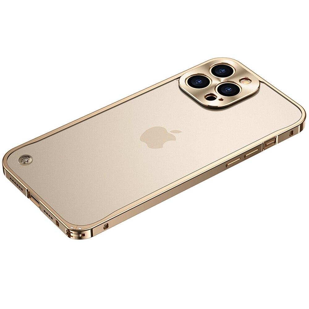 Custodia antiurto di lusso con bordo in metallo per iPhone 