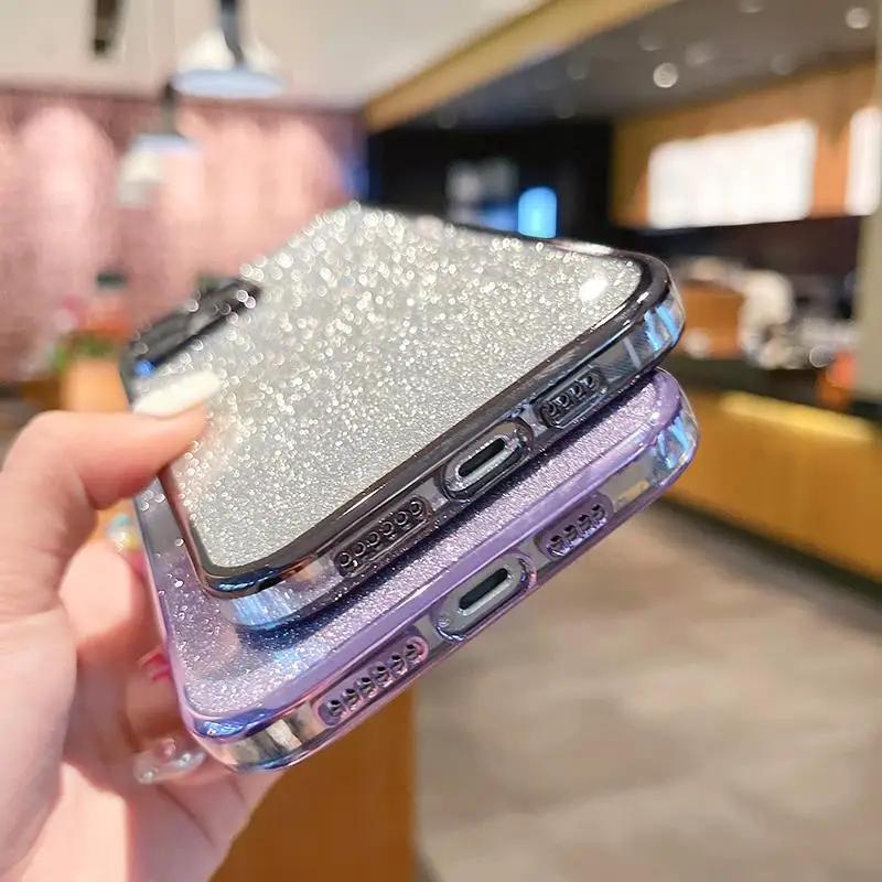 Custodia di lusso con placcatura glitterata sfumata per Samsung 