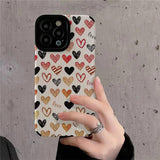 Custodia protettiva per fotocamera con cuore d'amore carino per iPhone 