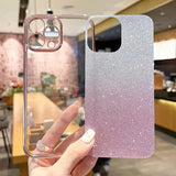 Custodia di lusso con placcatura glitterata sfumata per Samsung 