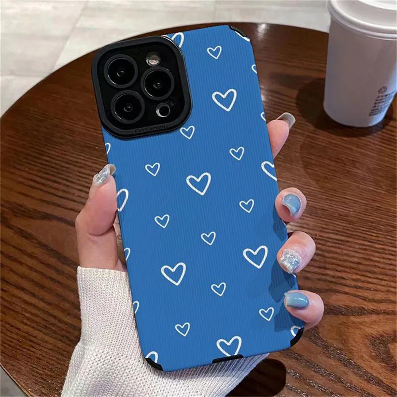 Custodia protettiva per fotocamera con cuore d'amore carino per iPhone 