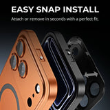 Metal Frame Magnetic Phone Case For iPhone