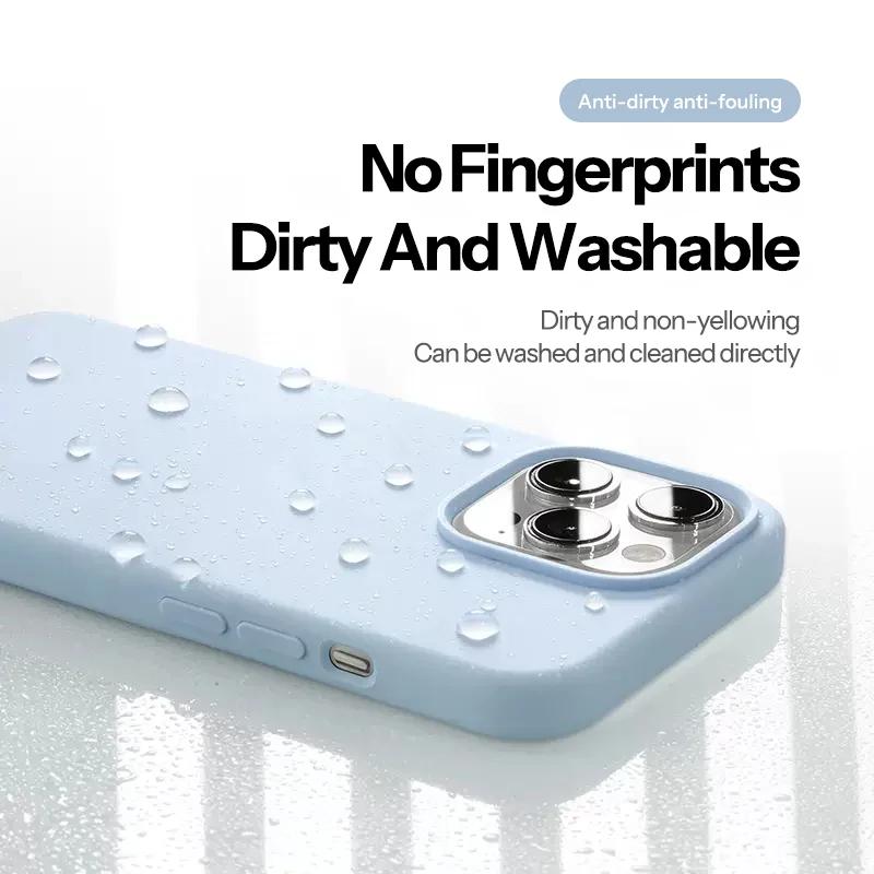 Custodia protettiva morbida in silicone liquido originale per iPhone 