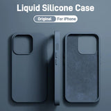 Custodia protettiva morbida in silicone liquido originale per iPhone 