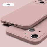 Custodia a protezione completa in silicone liquido per iPhone 