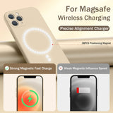 Custodia di ricarica wireless magnetica Magsafe in silicone per iPhone 