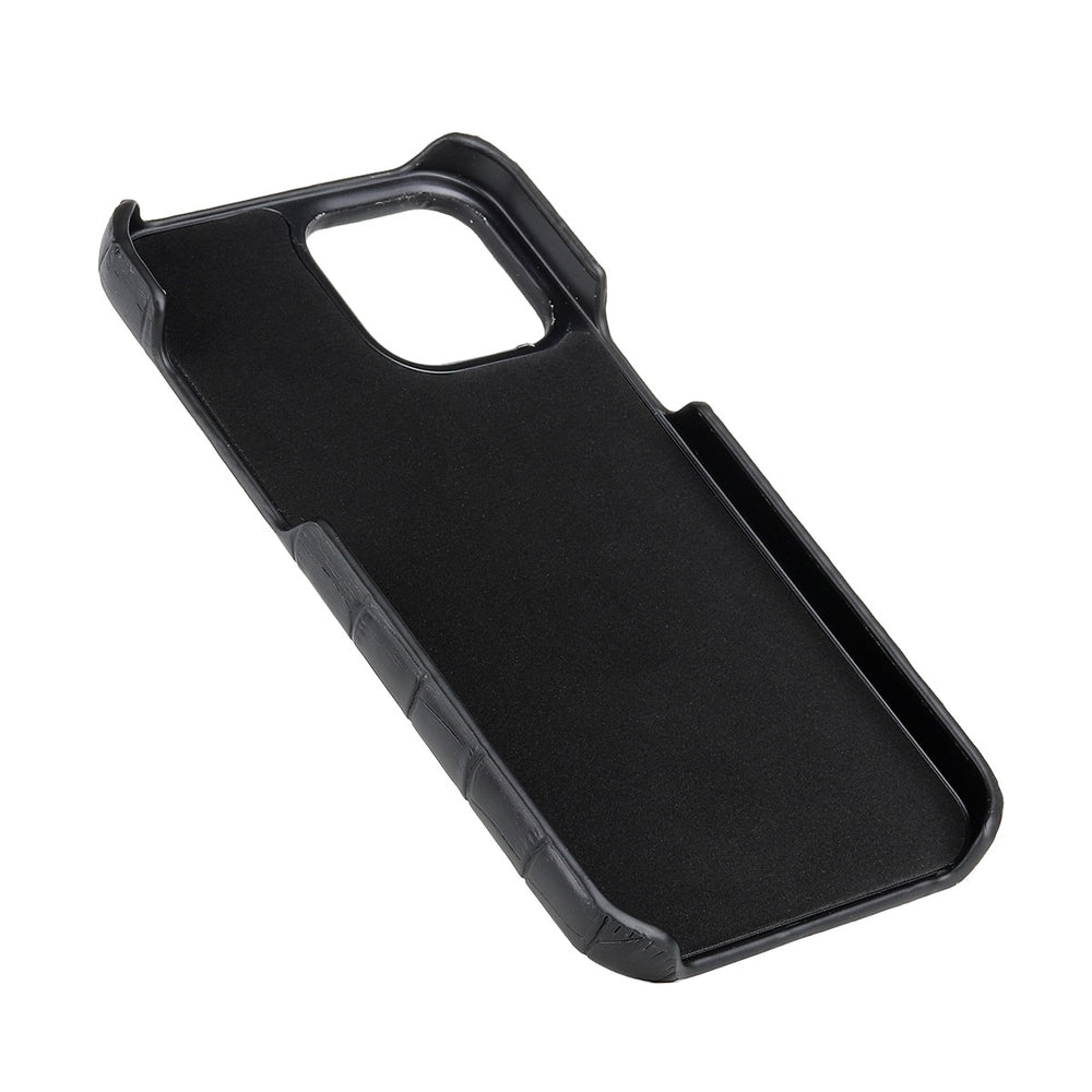 Custodia in pelle grana coccodrillo per iPhone 