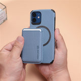 Custodia porta carte magnetica in pelle per iPhone 