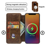 Custodia magnetica a portafoglio per carte per iPhone 