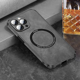 Custodia di ricarica wireless magnetica in pelle per iPhone 