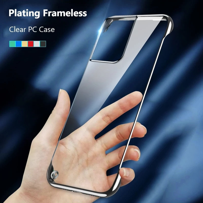 Custodia senza cornice con placcatura trasparente per Samsung 