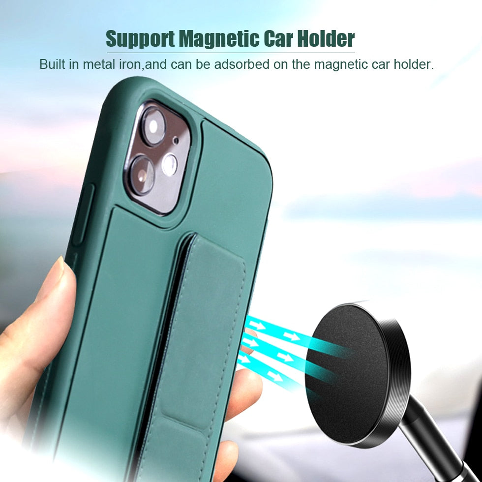 Custodia con cinturino da polso con supporto magnetico per iPhone 