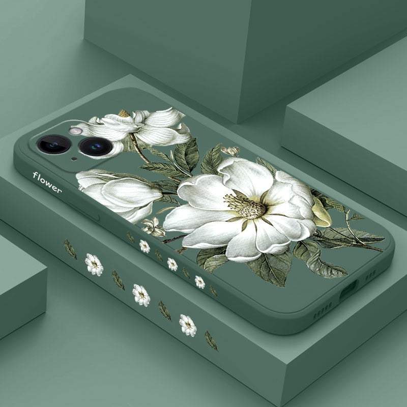 Custodia in silicone con fiori selvatici per iPhone 