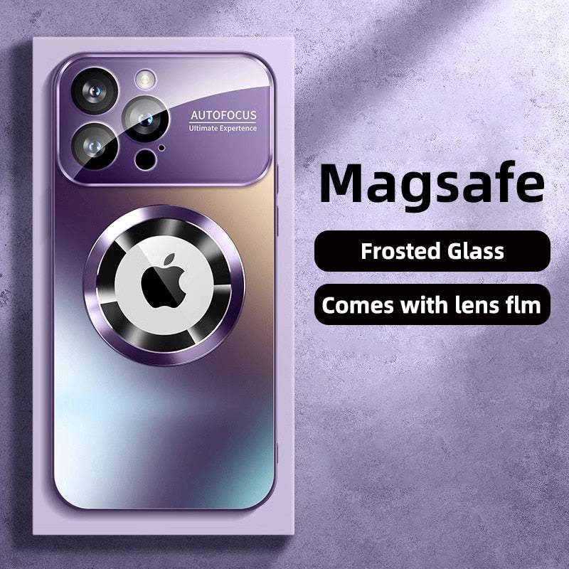 Custodia magnetica in vetro opaco AG nuovo arrivo per iPhone 